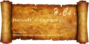 Harcsár Csongor névjegykártya